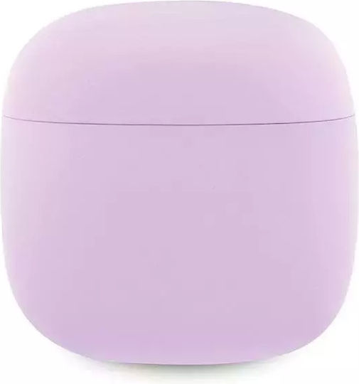 Guess Script Logo Earbud Bluetooth Handsfree Ακουστικά με Θήκη Φόρτισης Μωβ