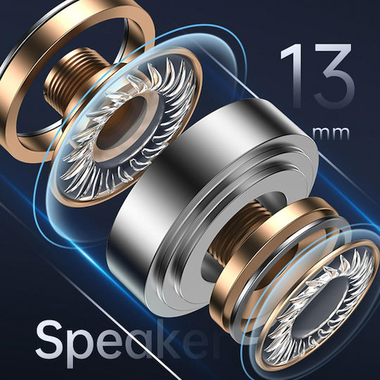 Usams XH09 Earbud Bluetooth Handsfree Ακουστικά με Θήκη Φόρτισης Μπλε