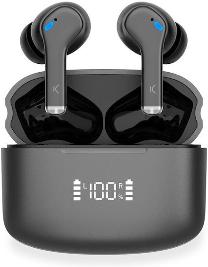 Ksix Noise Cancel 3 In-ear Bluetooth Handsfree Căști cu Carcasă de Încărcare Negru