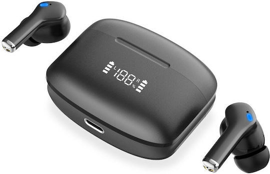 Ksix Noise Cancel 3 In-ear Bluetooth Handsfree Căști cu Carcasă de Încărcare Negru