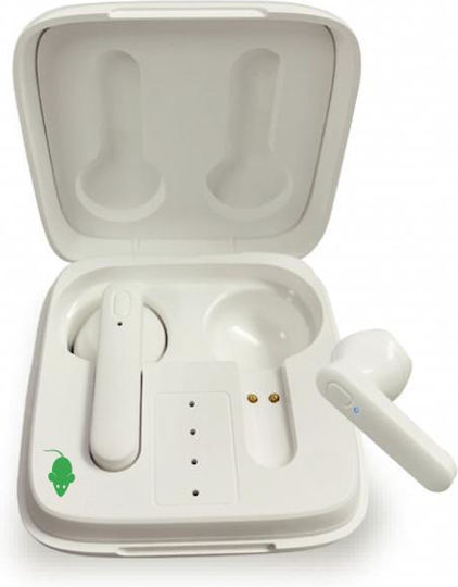 Green Mouse 46956679 In-ear Bluetooth Handsfree Ακουστικά με Θήκη Φόρτισης Λευκά