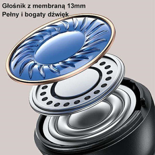 Usams BHUUS03 Earbud Bluetooth хендсфри Слушалки с Кутийка за Зареждане Син