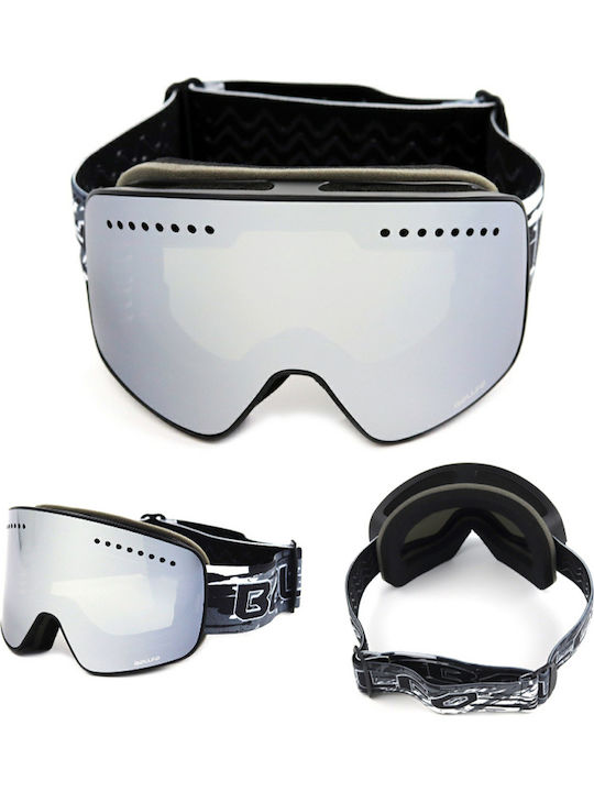 Bollfo BL-BF652G Ski & Snowboard Goggles Kids Gray with Lens in Gray Color