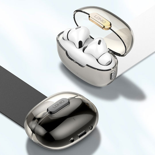 Ldnio T02 Earbud Bluetooth Handsfree Ακουστικά με Θήκη Φόρτισης Μαύρα