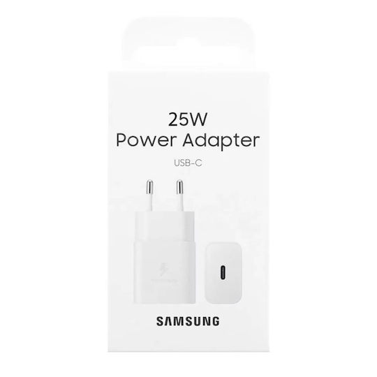 Samsung Charger Without Cable GaN with USB-C Port 25W Power Delivery Whites (EP-T2510N)