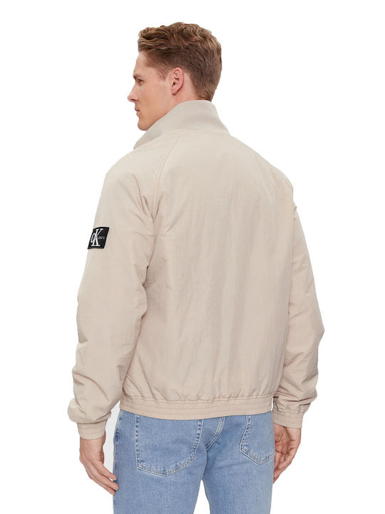 Calvin Klein Herren Winter Jacke Lässig Beige