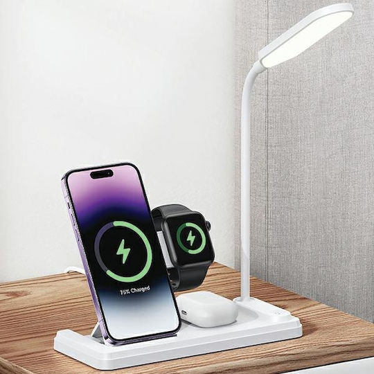 Usams Ασύρματος Φορτιστής (Qi Pad) 15W Λευκός (CD195)