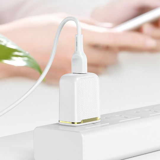 Joyroom Φορτιστής Χωρίς Καλώδιο με Θύρα USB-A 18W Quick Charge 3.0 Λευκός (Yida)