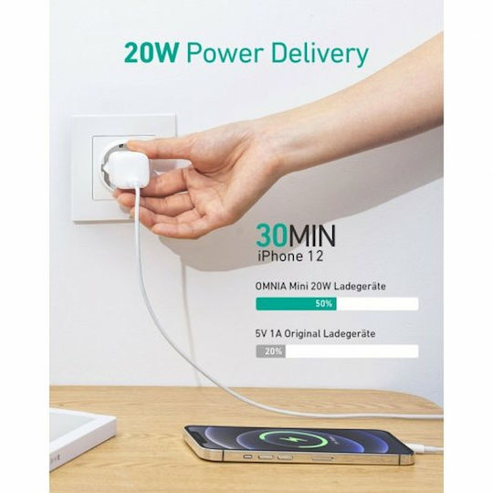 Aukey Charger Without Cable 20W Power Delivery Whites (Omnia)