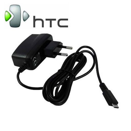 HTC Φορτιστής με Ενσωματωμένο Καλώδιο micro USB Μαύρος (TC E150)