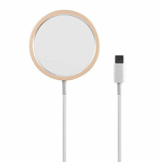 Guess Kabelloses Ladegerät (Qi Pad) 15W Golds (GUCBMSLRD)