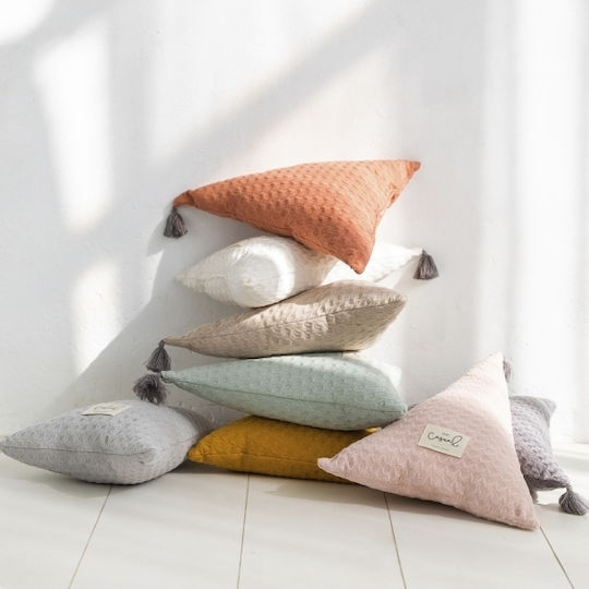 Bimbidreams Decorative Cradle Pillow Tri50606 White 35cm