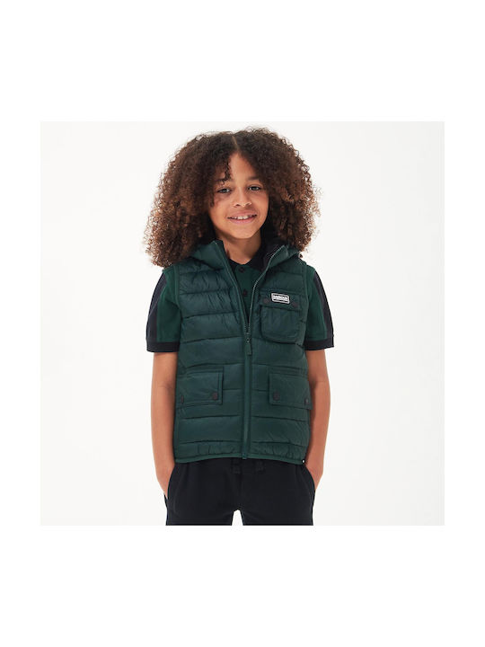 Barbour Kinderjacke Ärmellos mit Kapuze Grün