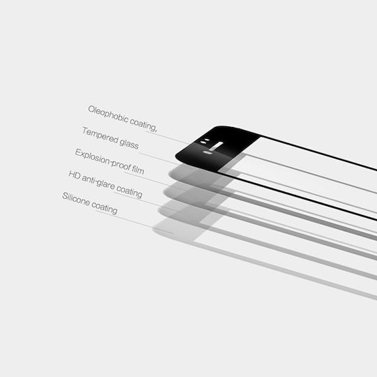 Mocolo Tg+3d 3D 0.3mm Gehärtetes Glas Schwarz (Ehre 20)