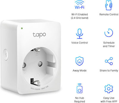 TP-LINK Tapo P100 v2 Smart Single Socket fără cablu White