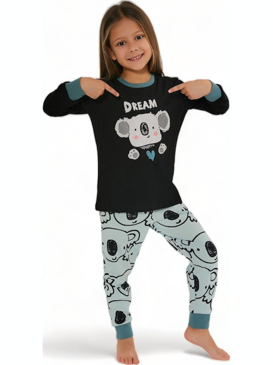 Roly Poly Kinder Schlafanzug Winterlich Black