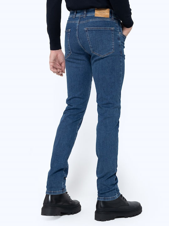 Men's Jeans Pants with Regular Straight Fit Denim Blue