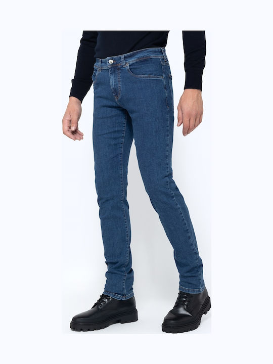 Men's Jeans Pants with Regular Straight Fit Denim Blue