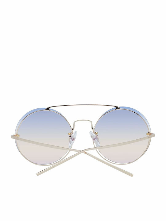 Ana Hickmann Unisex Sunglasses with Gold Metallic Frame and Multicolour Gradient Lens HI3090 04A