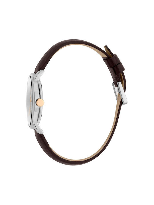 Esprit Uhr Automatisch mit Braun Lederarmband