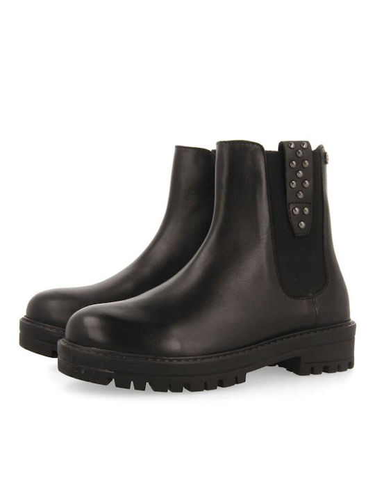 Gioseppo Kids Leather Anatomic Boots with Zipper Black