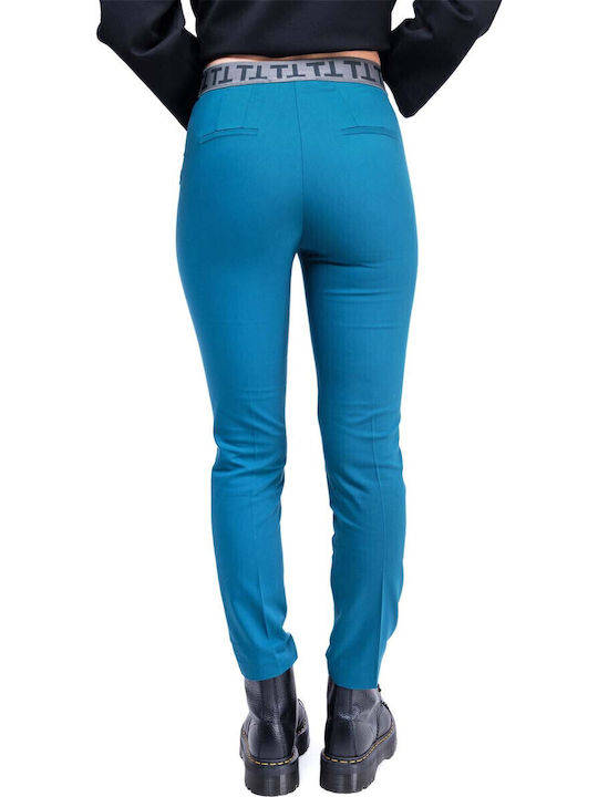 Women's Fabric Trousers Petrol
