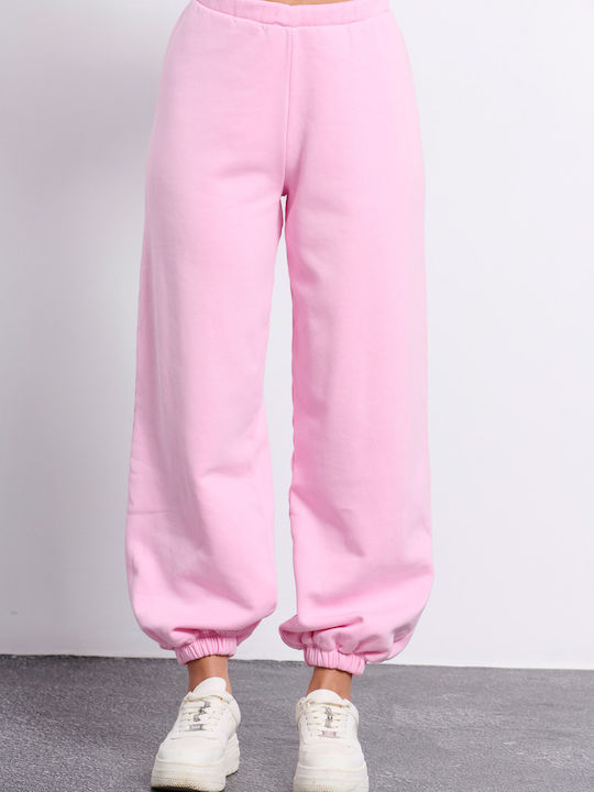 BodyTalk Women's High Waist Jogger Sweatpants Pink