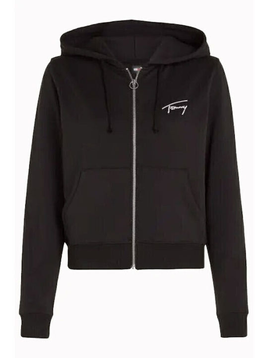 Women's Sweatshirt Jacket Hooded Black