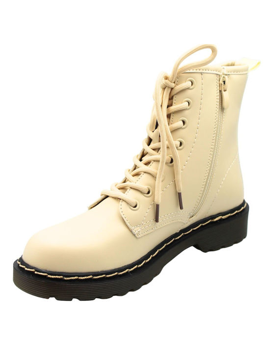 Plato Damen Knöchelstiefel Beige