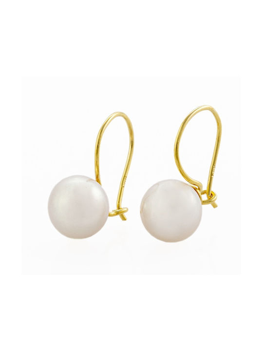 Senzio Belibasakis Earrings Pendants made of Gold 14K with Pearls