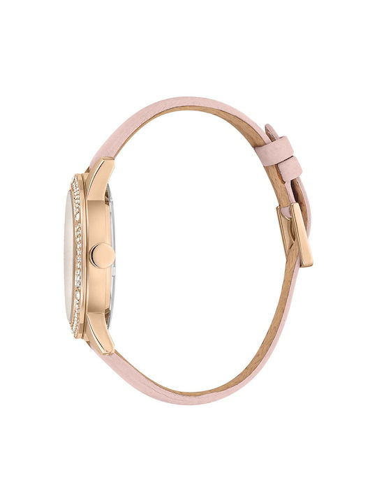 Esprit Uhr Automatisch mit Rosa Lederarmband