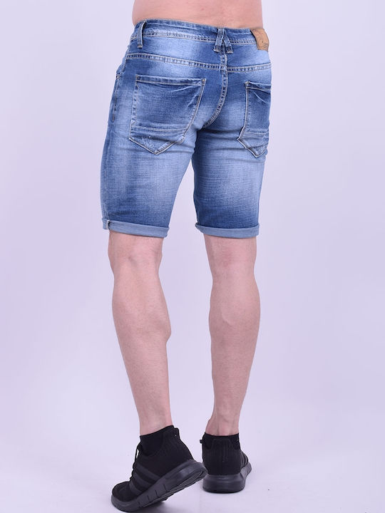 Leox Jeans Bermudă de Bărbați Blue