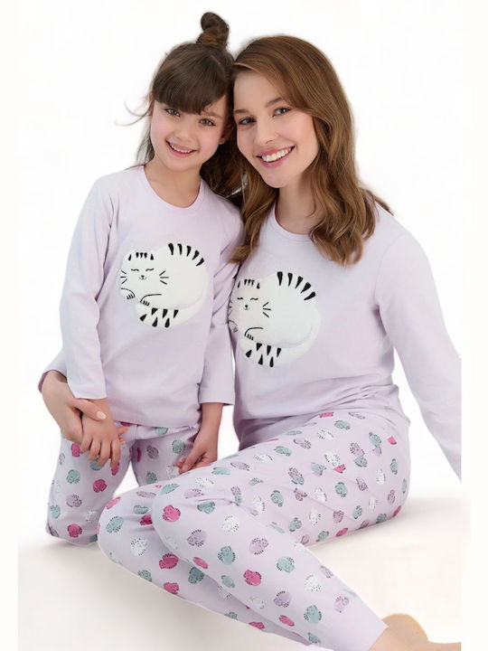 Roly Poly Winter Damen Pyjama-Set Baumwolle Lila