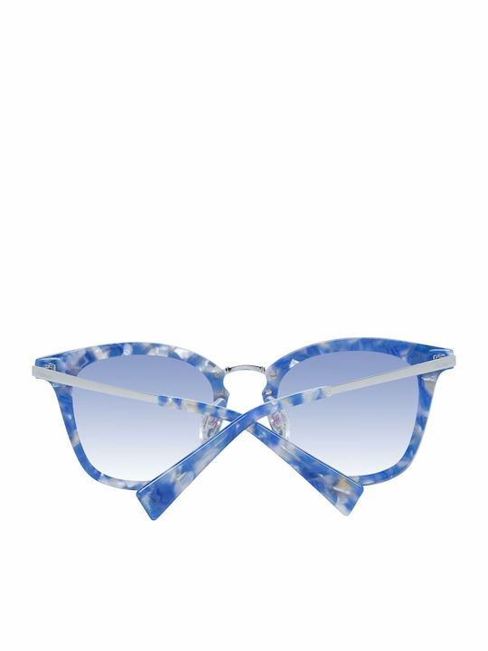 Ana Hickmann Women's Sunglasses with Blue Tartaruga Frame and Blue Gradient Lenses HI9065 G22