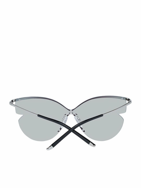 Ana Hickmann Women's Sunglasses with Silver Metal Frame and Silver Mirror Lens AH3173 03B