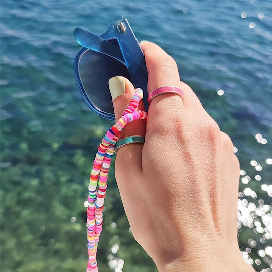 Theodora's Jewellery Αλυσίδα Γυαλιών Ροζ