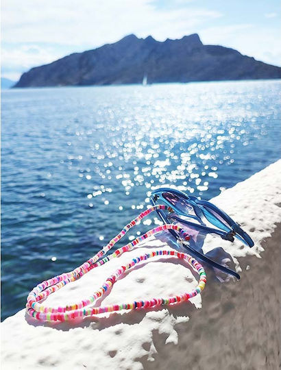 Theodora's Jewellery Αλυσίδα Γυαλιών Ροζ