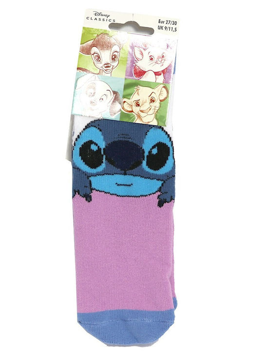 Disney Παιδικές Κάλτσες Αντιολισθητικές Lilo & Stitch Μωβ Disney Παιδικές Κάλτσες Αντιολισθητικές Lilo & Stitch Μωβ