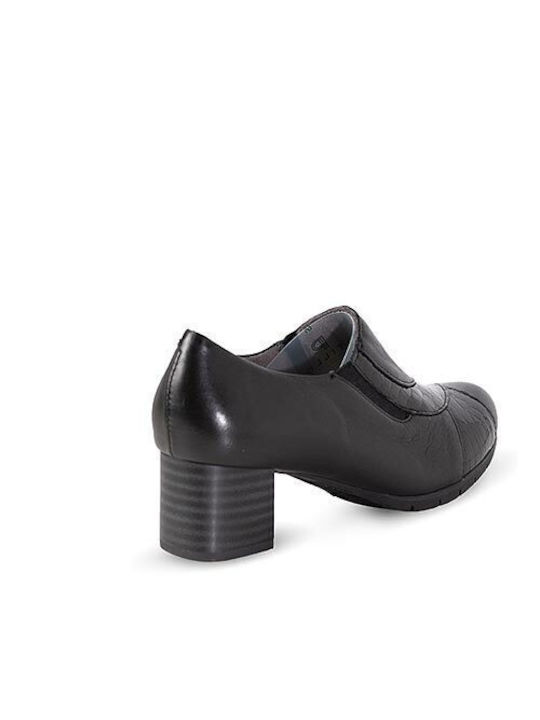 Pitillos Leather Black Medium Heels