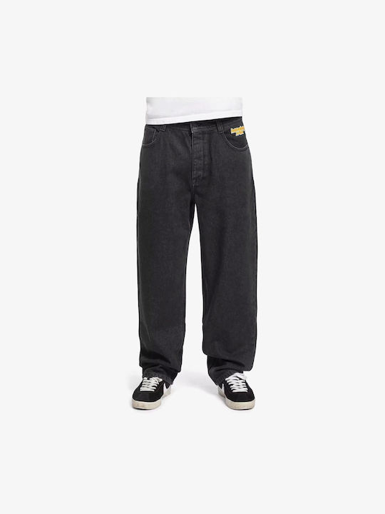X-tra Men's Baggy Washed Black Jeans Pants