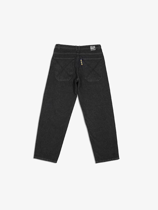 X-tra Men's Baggy Washed Black Jeans Pants