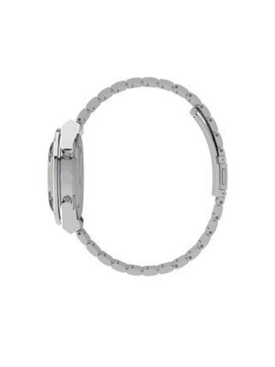 Timex Men's Watch 40mm Chronograph Battery with Silver Metal Bracelet