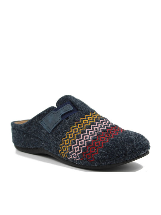 Anatomische Damen Hausschuhe Blau