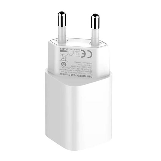 Ldnio Charger Without Cable with USB-A Port and USB-C Port 30W Power Delivery Whites (A2317C)