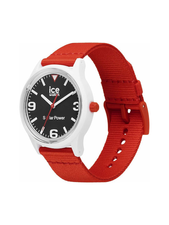 Ice Watch Battery with Red Fabric Strap