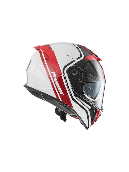 Premier Devil PH 2 Grey/Red/White Motorcycle Helmet Full Face ECE 22.06 1490gr with Pinlock and Sunvisor