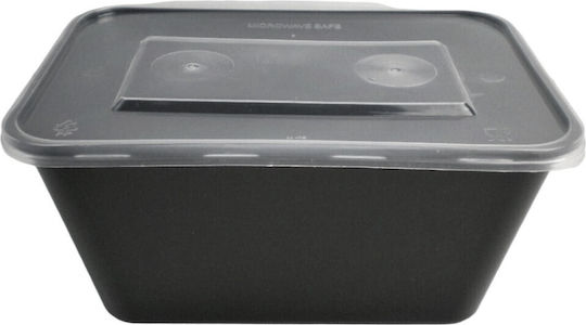 Plastic Microwave Food Containers Lid 750ml 5 Pieces