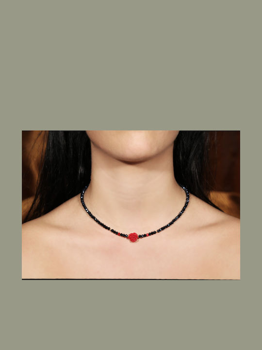 JT Silver Necklace Red JT-K05633-MOV