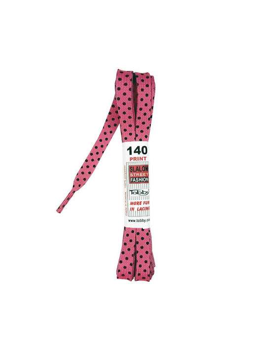 Tobby Șireturi de Pantofi Dots Fuchsia 2buc 140cm