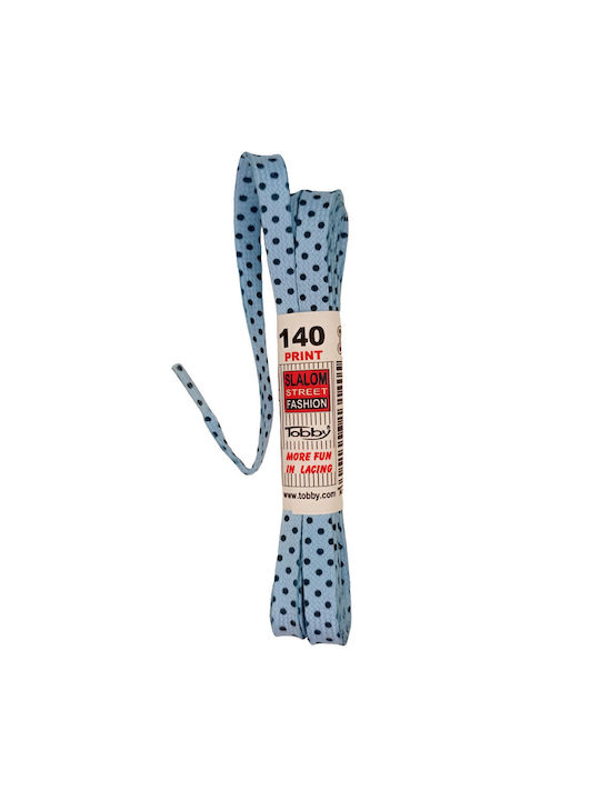 Tobby Șireturi de Pantofi Dots Light Blue 2buc 140cm